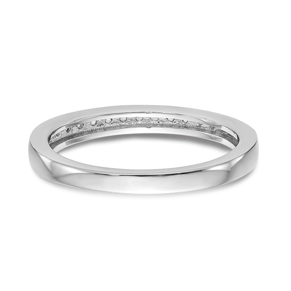 14K Weißgold Ehering mit natürlichen Diamanten