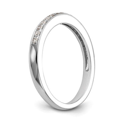 14K Weißgold Ehering mit natürlichen Diamanten