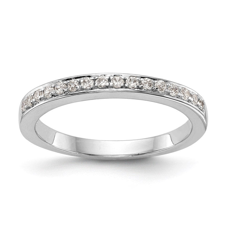 14K Weißgold Ehering mit natürlichen Diamanten