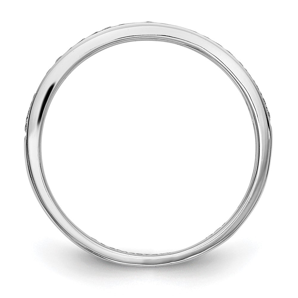 14K Weißgold Ehering mit natürlichen Diamanten