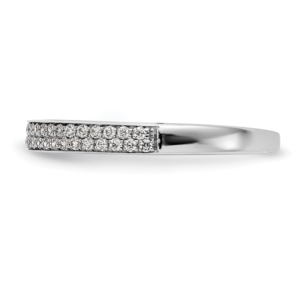 14K Weißgold Ehering mit natürlichen Diamanten