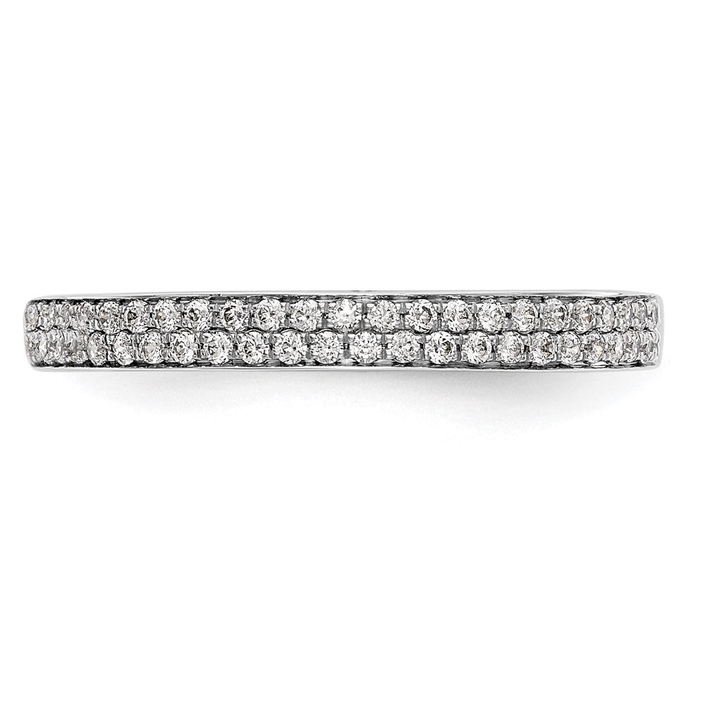 14K Weißgold Ehering mit natürlichen Diamanten
