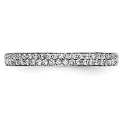 14K Weißgold Ehering mit natürlichen Diamanten