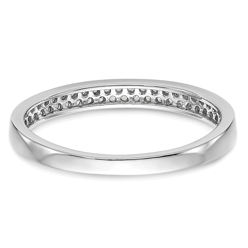 14K Weißgold Ehering mit natürlichen Diamanten