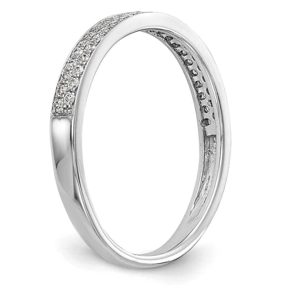 14K Weißgold Ehering mit natürlichen Diamanten