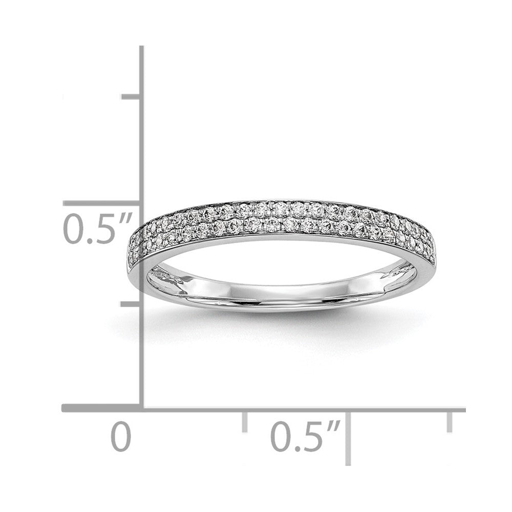 14K Weißgold Ehering mit natürlichen Diamanten