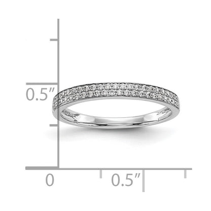 14K Weißgold Ehering mit natürlichen Diamanten