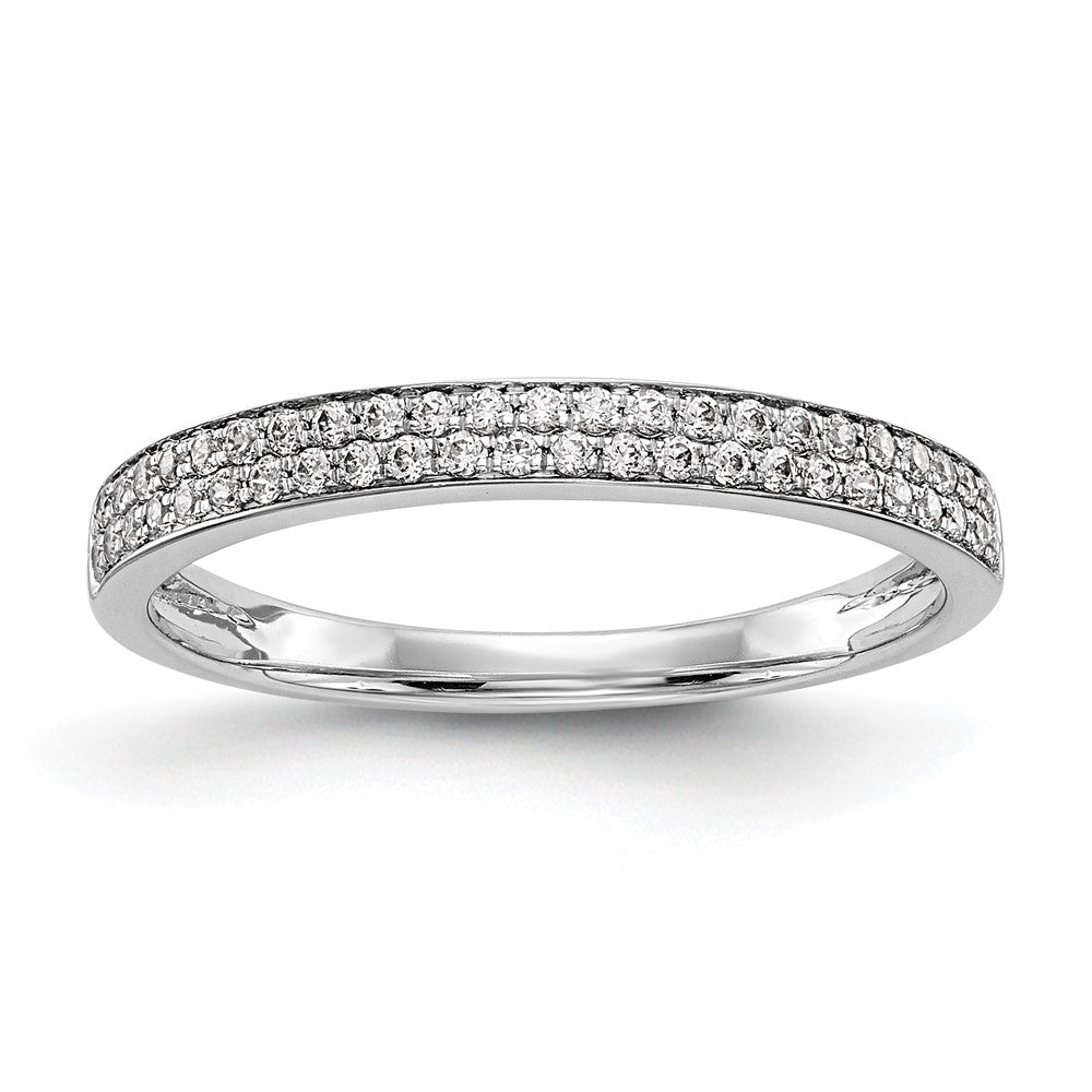 14K Weißgold Ehering mit natürlichen Diamanten