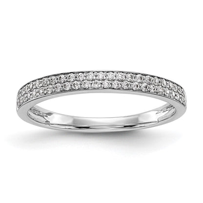 14K Weißgold Ehering mit natürlichen Diamanten