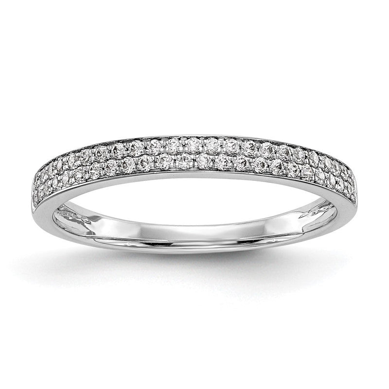 14K Weißgold Ehering mit natürlichen Diamanten