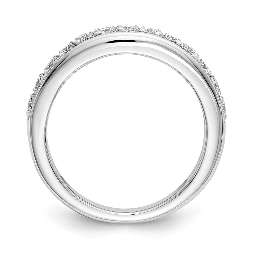 14K Weißgold Ehering mit natürlichen Diamanten