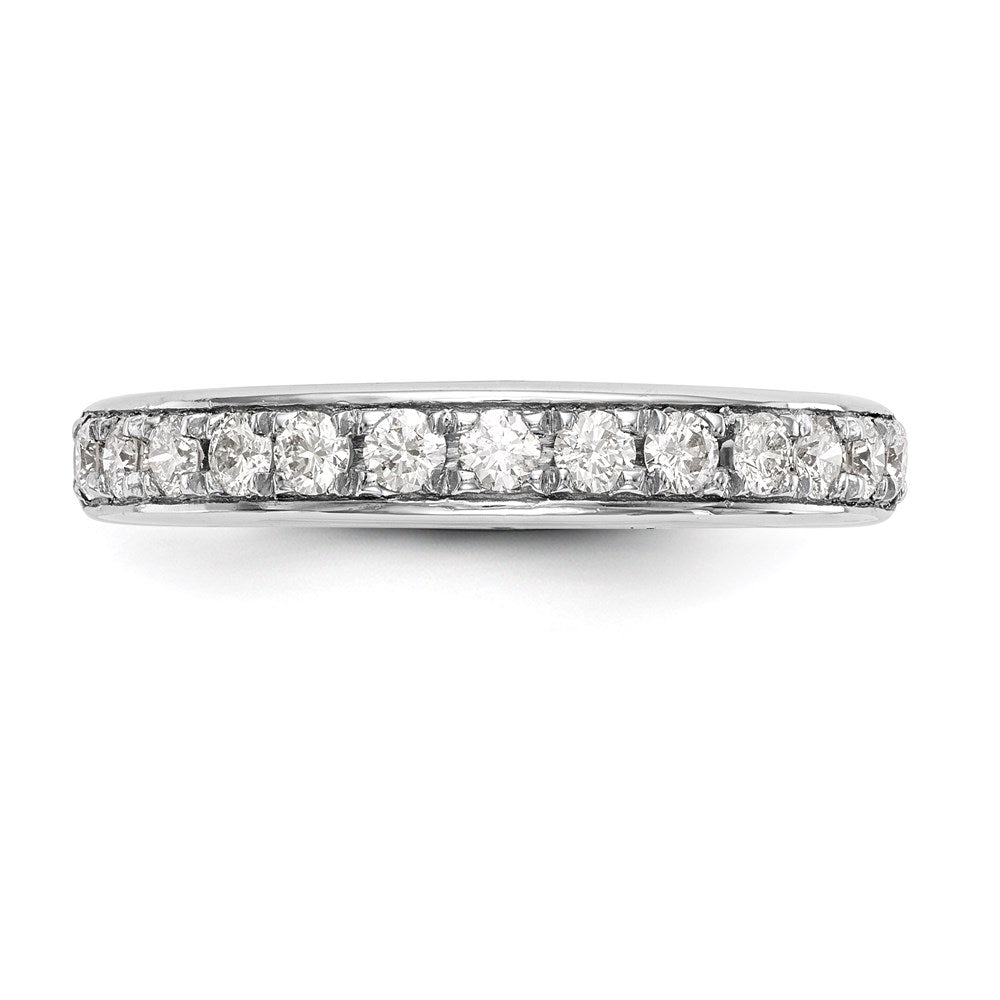 14K Weißgold Ehering mit natürlichen Diamanten