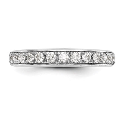 14K Weißgold Ehering mit natürlichen Diamanten