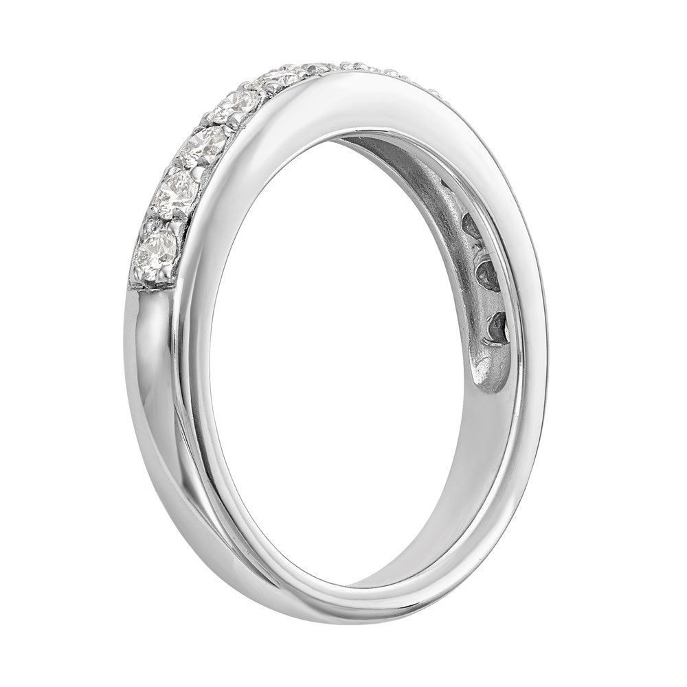 14K Weißgold Ehering mit natürlichen Diamanten