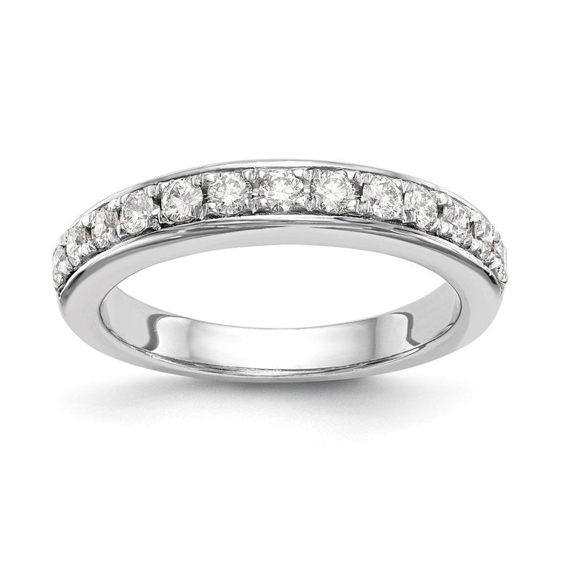 14K Weißgold Ehering mit natürlichen Diamanten