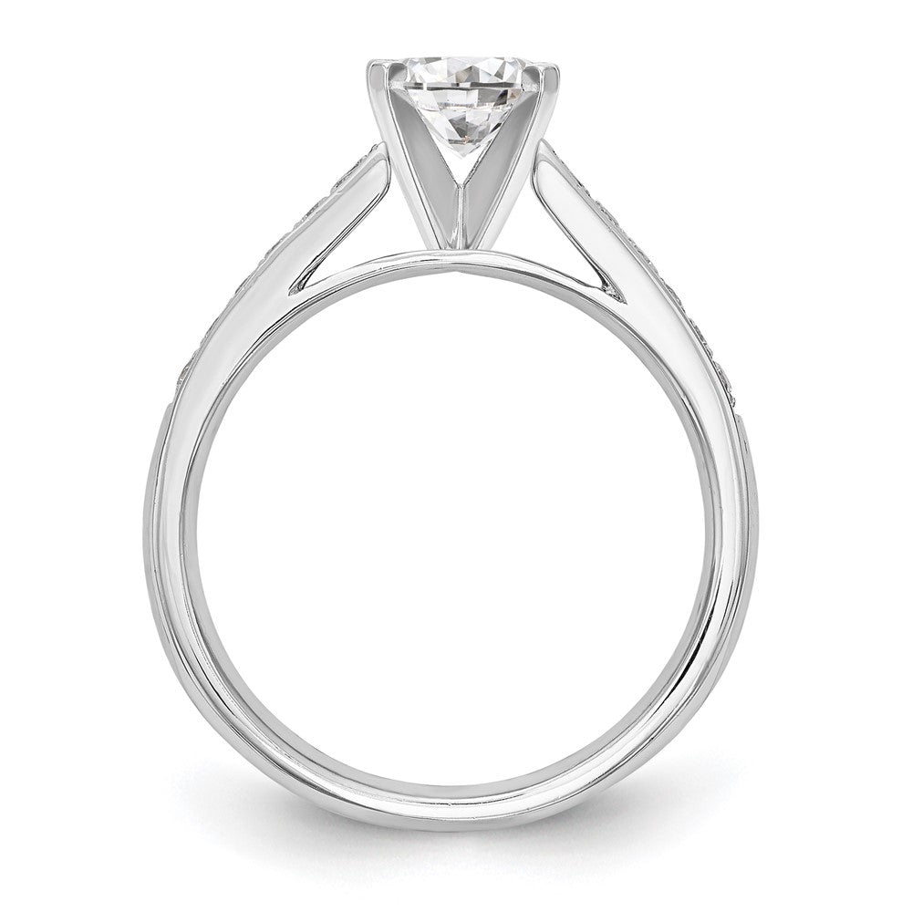 14K Weißgold Verlobungsring mit 0,25 ct. im Labor gezüchtetem Diamant, VS/SI+ G+, Krappenfassung