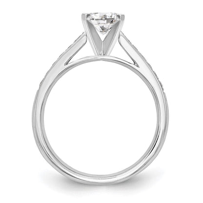 14K Weißgold Verlobungsring mit 0,25 ct. im Labor gezüchtetem Diamant, VS/SI+ G+, Krappenfassung