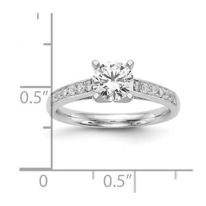14K Weißgold Verlobungsring mit 0,25 ct. im Labor gezüchtetem Diamant, VS/SI+ G+, Krappenfassung