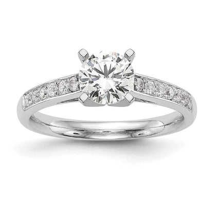 14K Weißgold Verlobungsring mit 0,25 ct. im Labor gezüchtetem Diamant, VS/SI+ G+, Krappenfassung