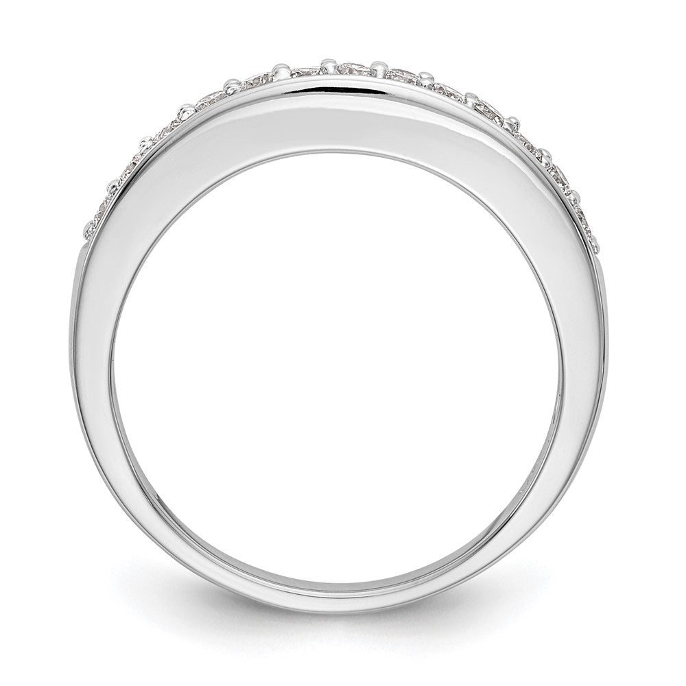 14K Weißgold Ehering mit natürlichen Diamanten