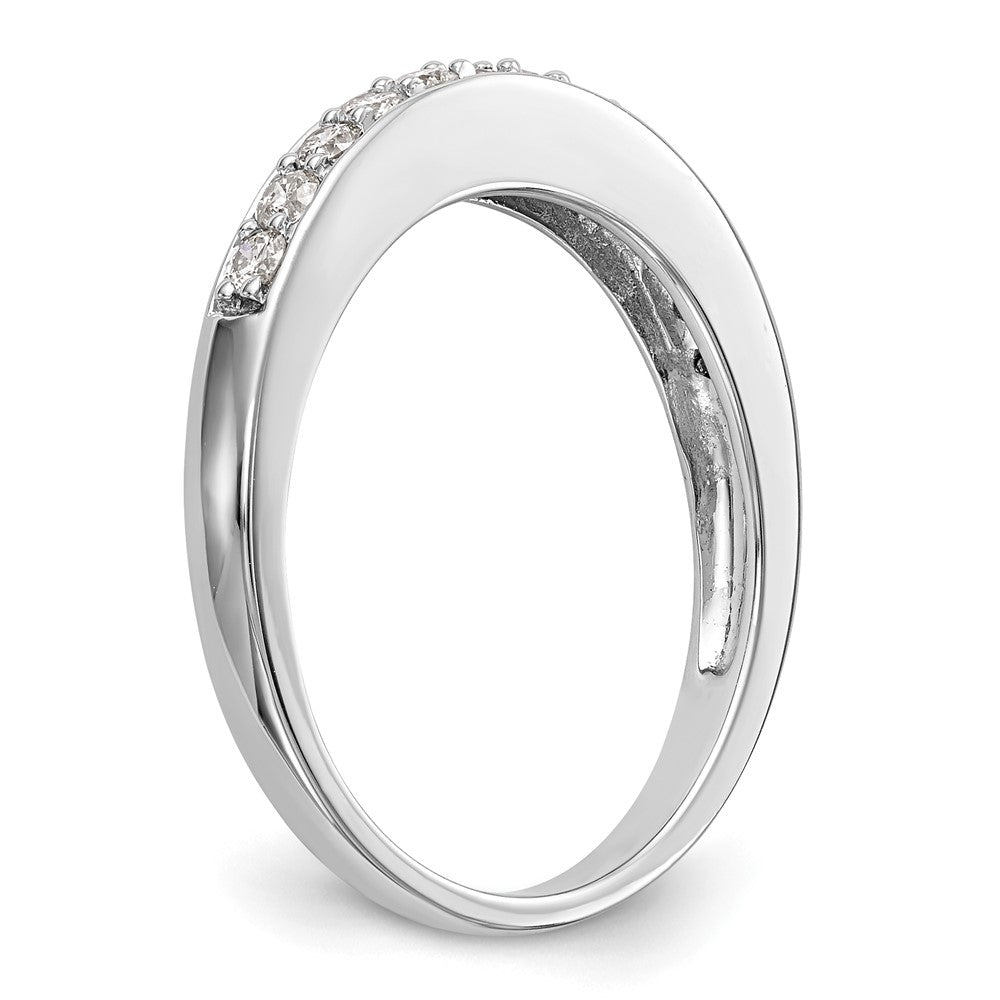 14K Weißgold Ehering mit natürlichen Diamanten