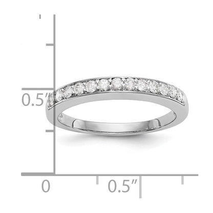 14K Weißgold Ehering mit natürlichen Diamanten