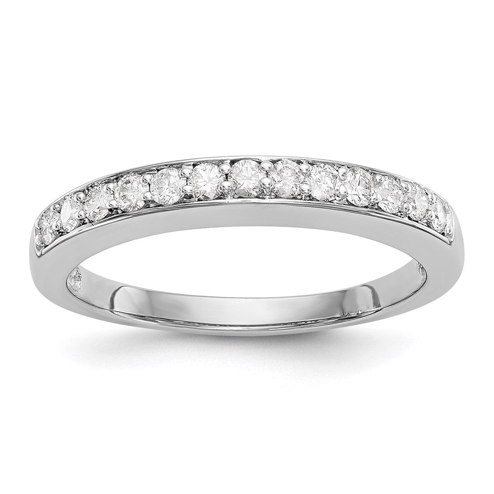 14K Weißgold Ehering mit natürlichen Diamanten