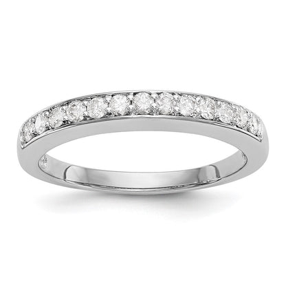 14K Weißgold Ehering mit natürlichen Diamanten