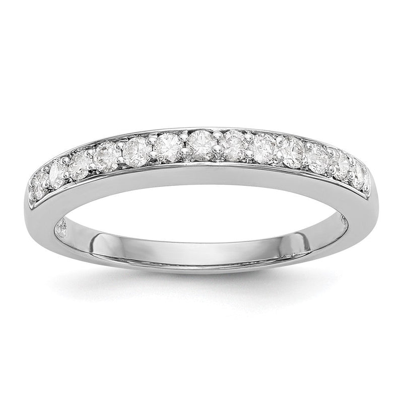 14K Weißgold Ehering mit natürlichen Diamanten