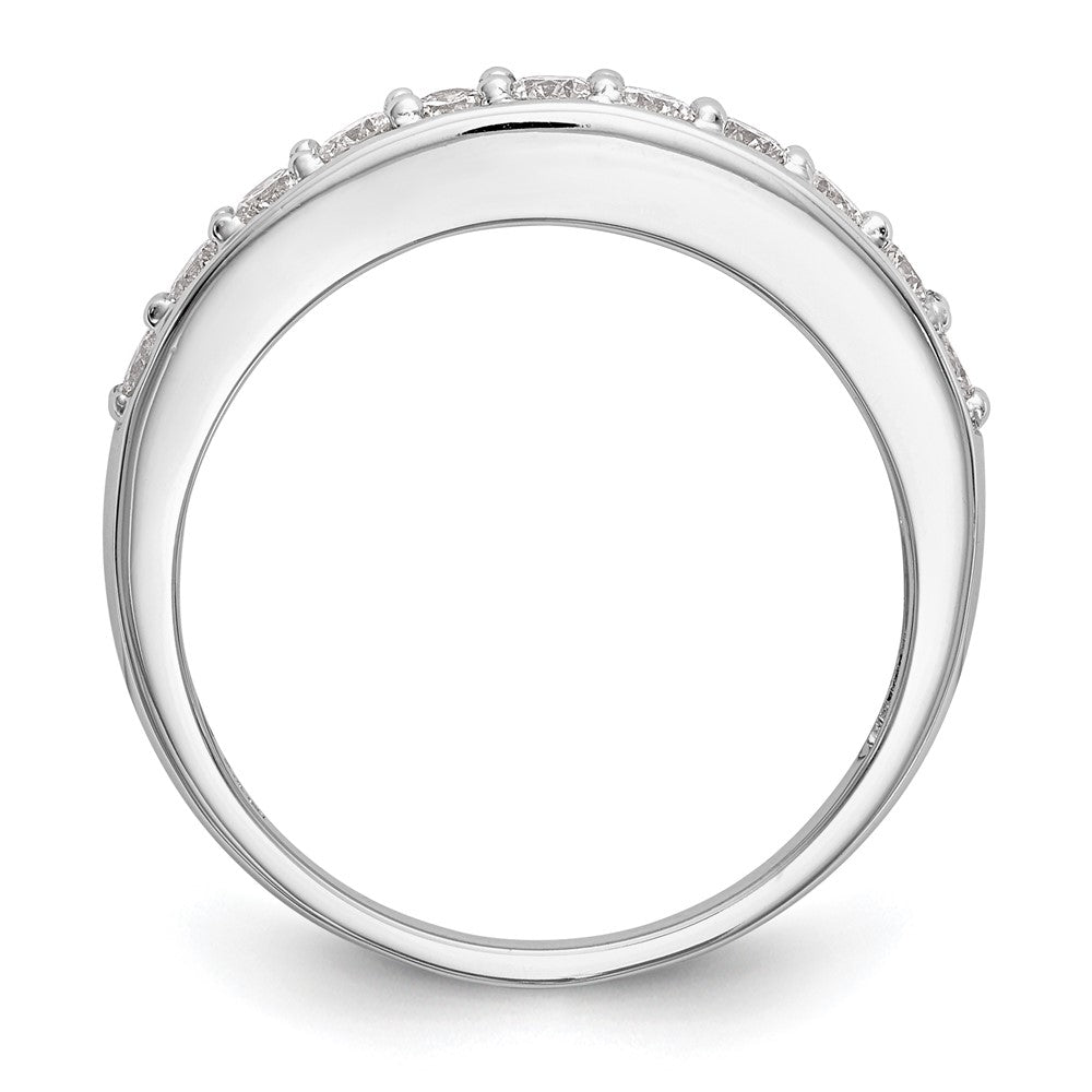 14K Weißgold Ehering mit natürlichen Diamanten