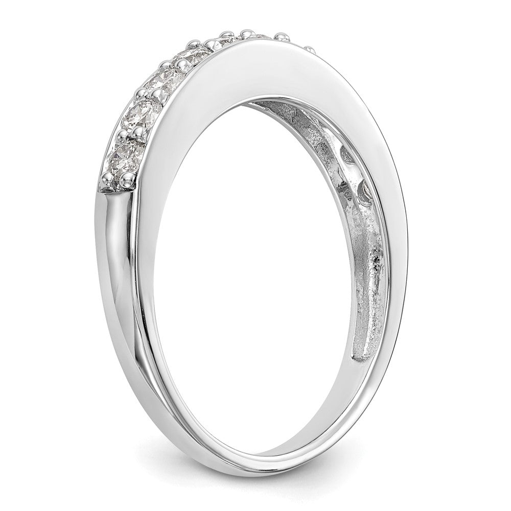 14K Weißgold Ehering mit natürlichen Diamanten