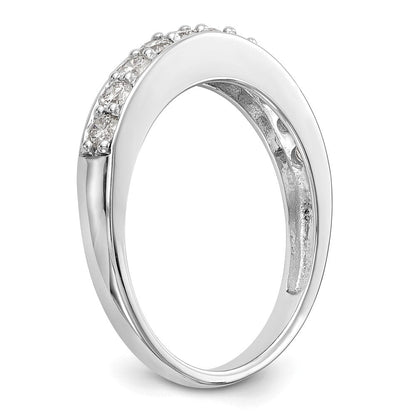 14K Weißgold Ehering mit natürlichen Diamanten