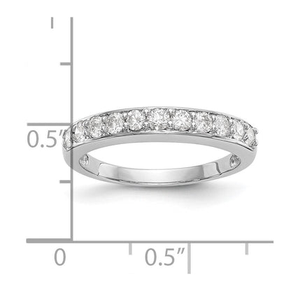 14K Weißgold Ehering mit natürlichen Diamanten
