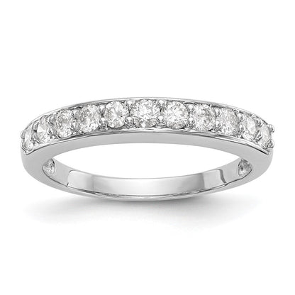 14K Weißgold Ehering mit natürlichen Diamanten