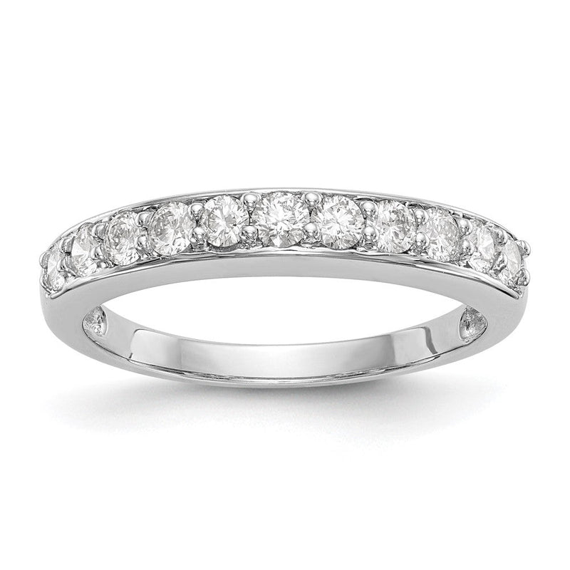 14K Weißgold Ehering mit natürlichen Diamanten