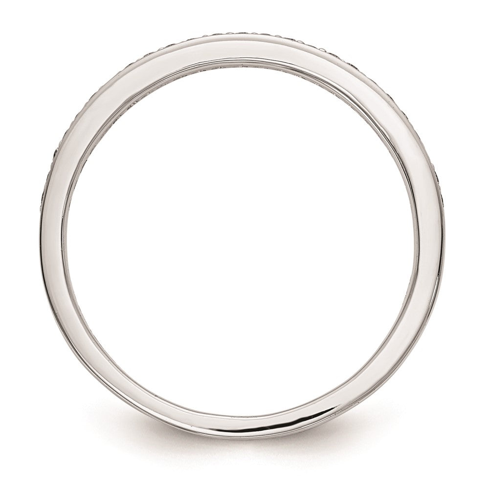 14K Weißgold Damen-Ehering mit natürlichen Diamanten