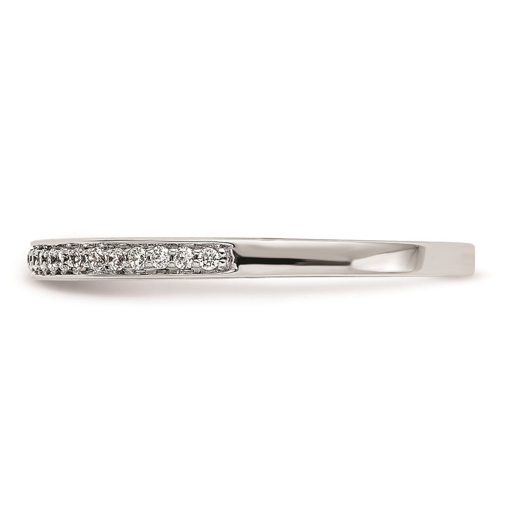 14K Weißgold Damen-Ehering mit natürlichen Diamanten