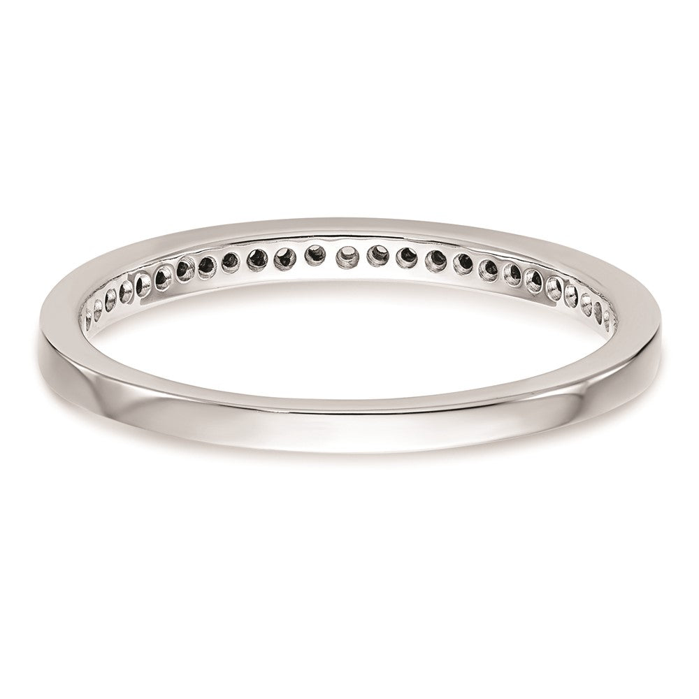 14K Weißgold Damen-Ehering mit natürlichen Diamanten