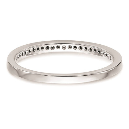 14K Weißgold Damen-Ehering mit natürlichen Diamanten