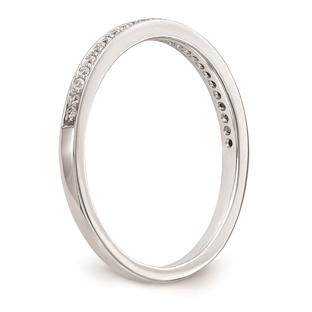 14K Weißgold Damen-Ehering mit natürlichen Diamanten
