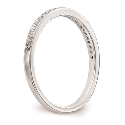 14K Weißgold Damen-Ehering mit natürlichen Diamanten