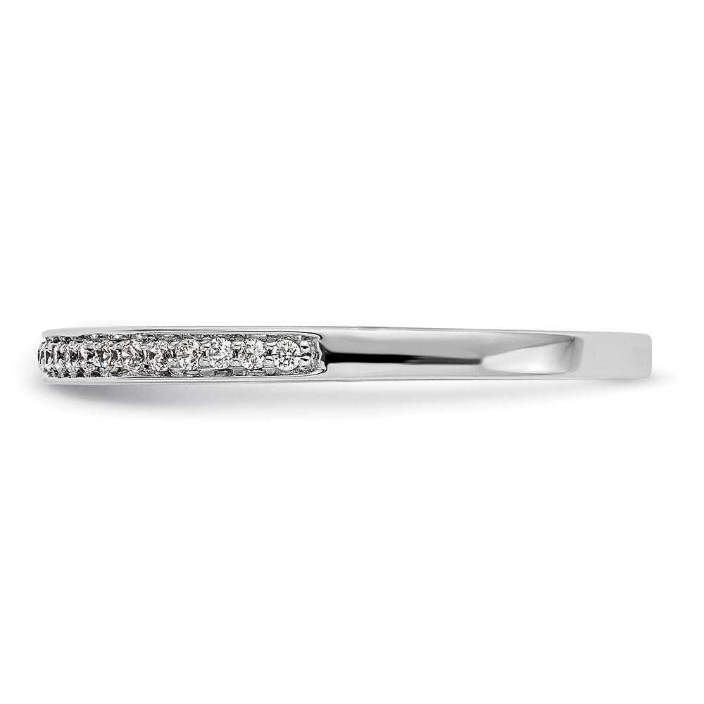 14K Weißgold Ehering mit echten Diamanten
