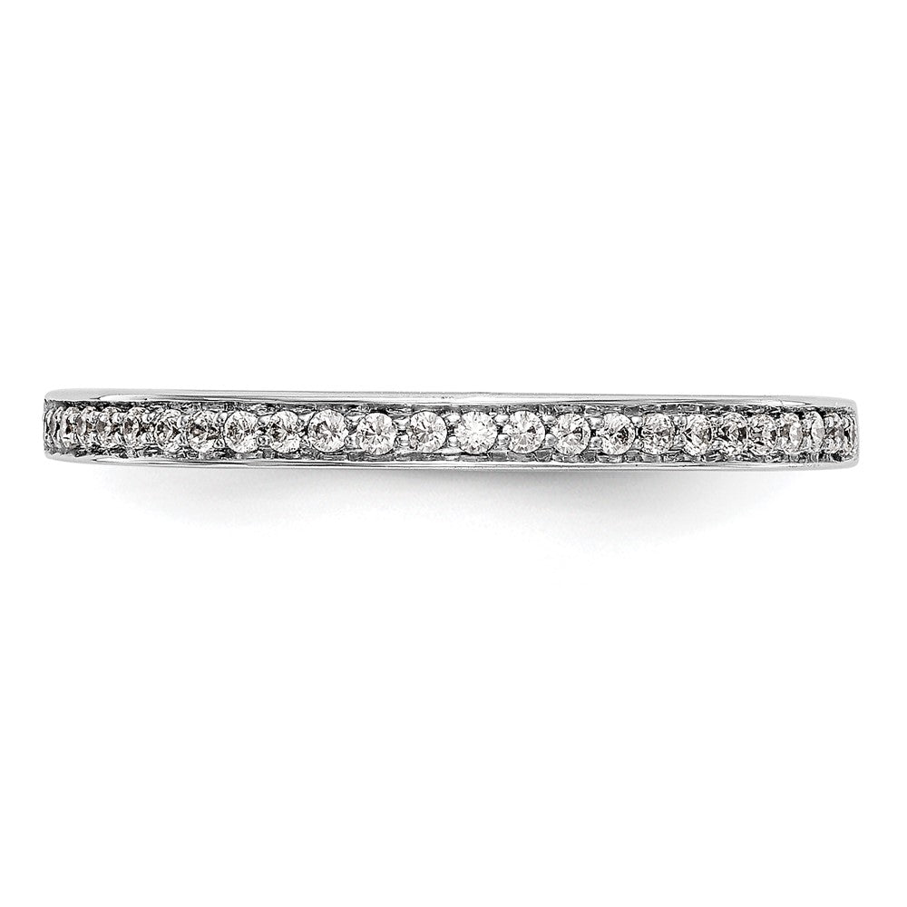 14K Weißgold Ehering mit echten Diamanten