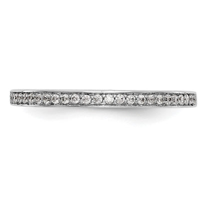 14K Weißgold Ehering mit echten Diamanten