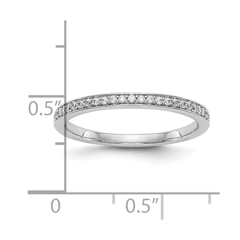 14K Weißgold Ehering mit 0,125 ct. Laborgezüchteten Diamanten VS/SI+ G+