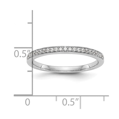 14K Weißgold Ehering mit 0,125 ct. Laborgezüchteten Diamanten VS/SI+ G+