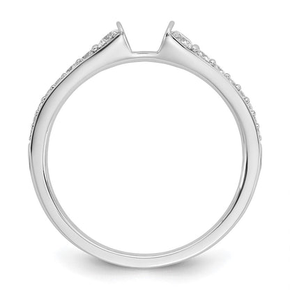14K Weißgold Verlobungsring mit 0,33 ct. laborgezüchtetem Diamant VS/SI+ G+, Semi-Mount, Krappenfassung