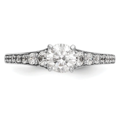 14K Weißgold Verlobungsring mit 0,33 ct. laborgezüchtetem Diamant VS/SI+ G+, Semi-Mount, Krappenfassung