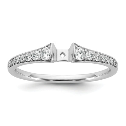 14K Weißgold Verlobungsring mit 0,33 ct. laborgezüchtetem Diamant VS/SI+ G+, Semi-Mount, Krappenfassung