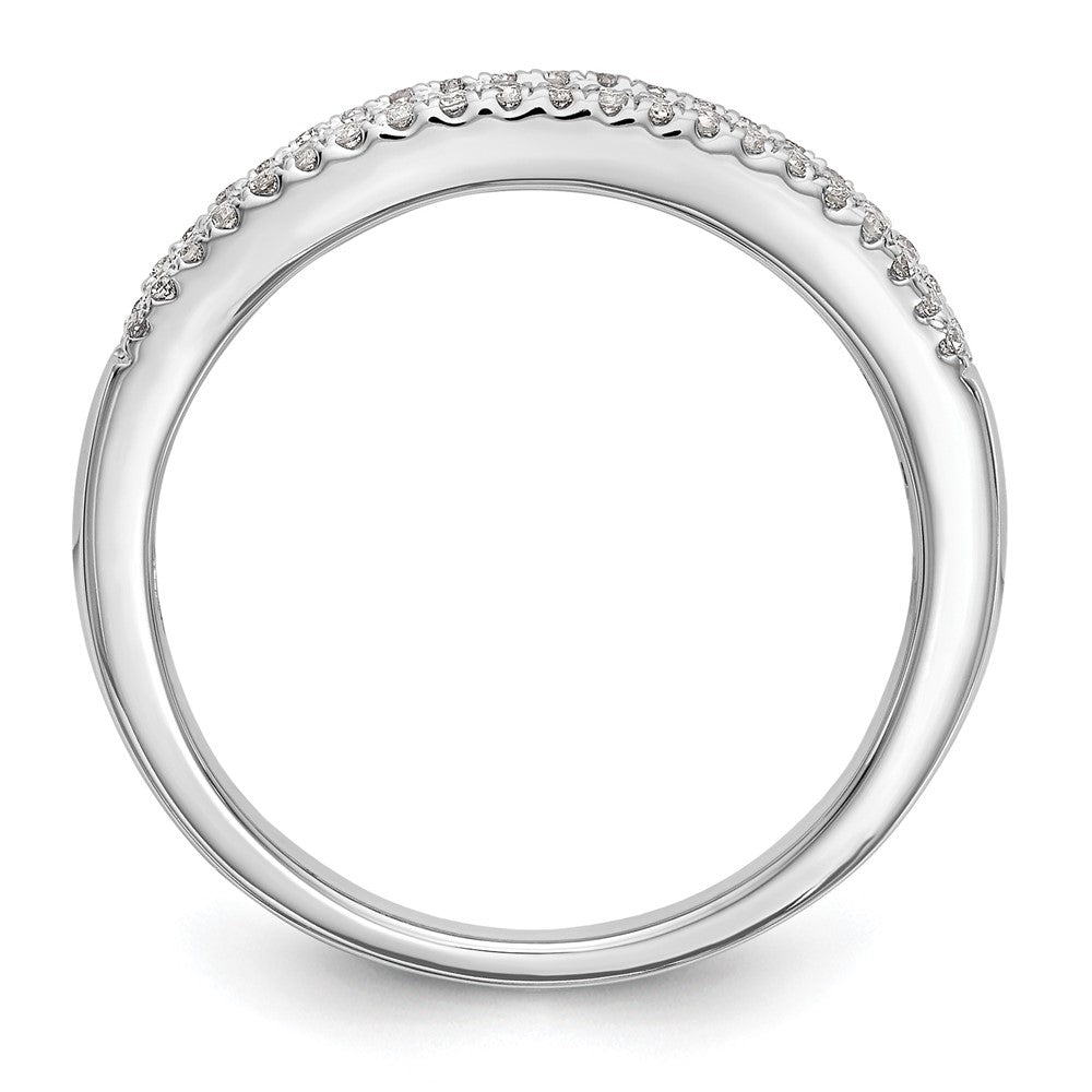14K Weißgold 3/8 Karat Rund/baguette Diamant Komplett Ehering